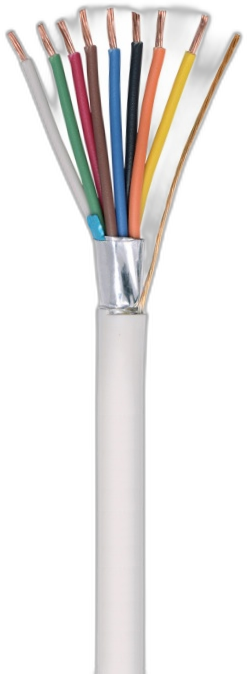 8 Core Shielded White - Security Cable